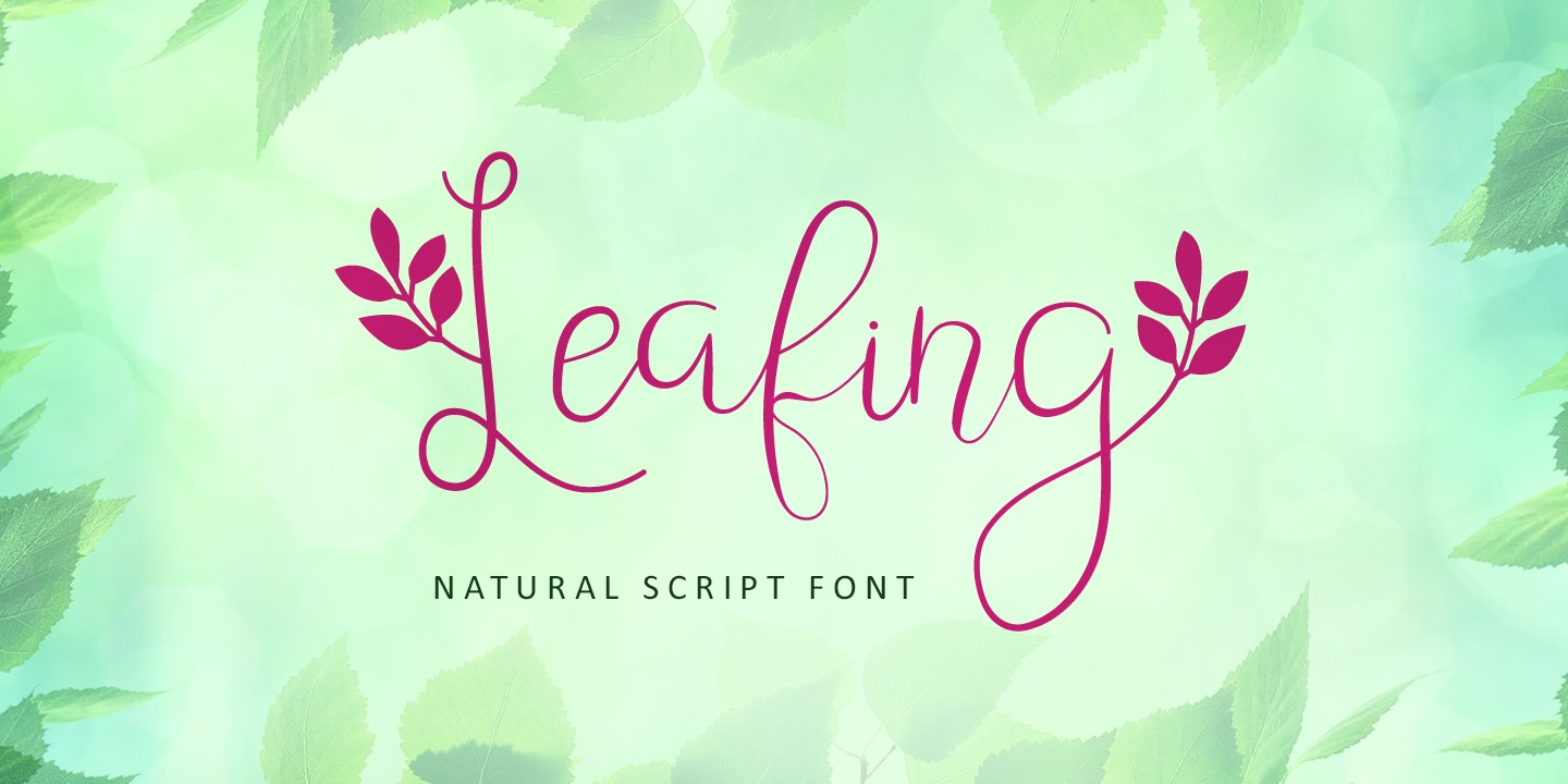 Example font Leafing #1